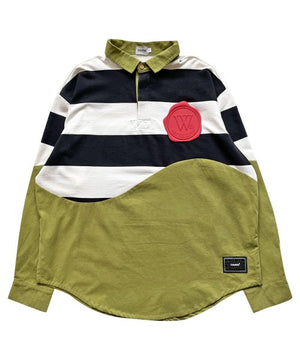 Wanna In Bloom Striped Rugby Shirt Olive