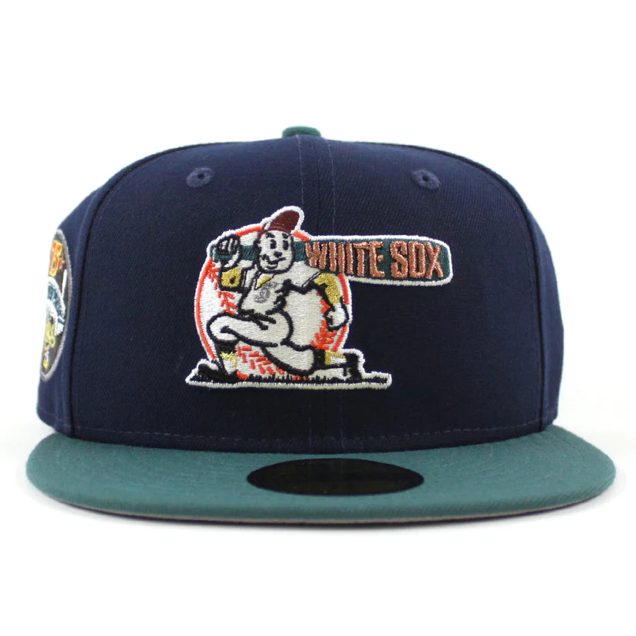 New Era 59Fifty Fitted Hat Chicago White Sox 75 Years Comiskey Park Oceanside/Pine