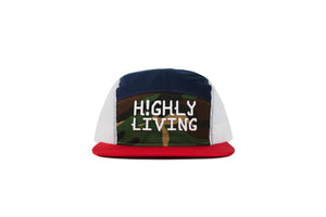 Open image in slideshow, Highly Living 5 Panel Camo Mesh Camp Hat
