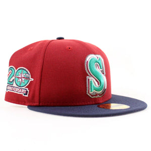 Open image in slideshow, Seattle Mariners 20TH Anniversary New Era 59Fifty Fitted Hat
