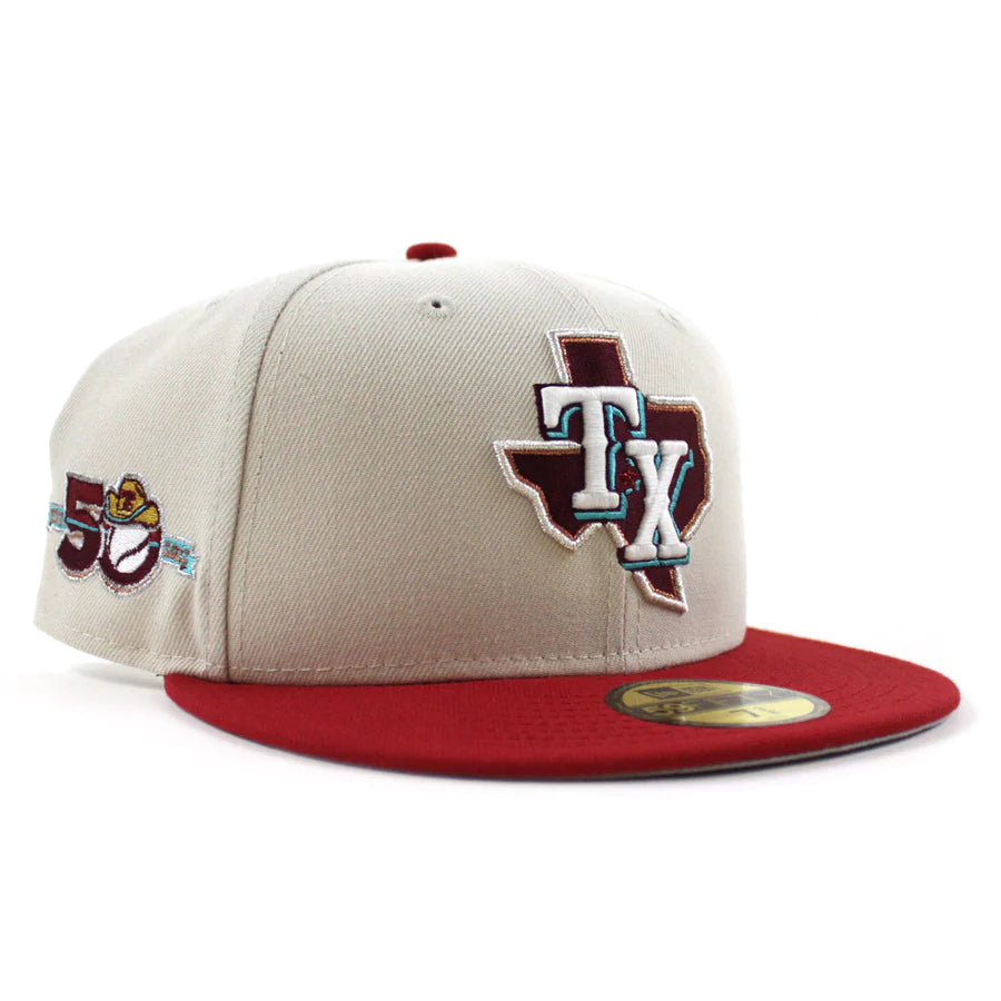New Era 59Fifty Fitted Hat Texas Rangers 50th Anniversary
