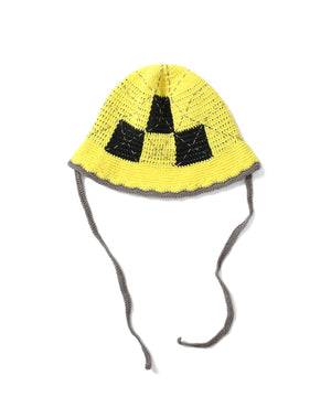 Open image in slideshow, Wanna Crochet Flag Knit Hat Green &amp; Yellow
